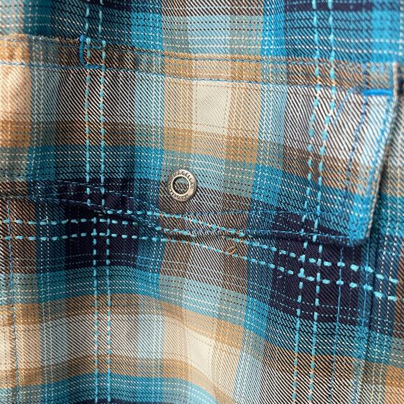 Magellan Mens XL Blue Gray Plaid Button Down Fishing Shirt Lightweight Casual - Picture 3 of 5